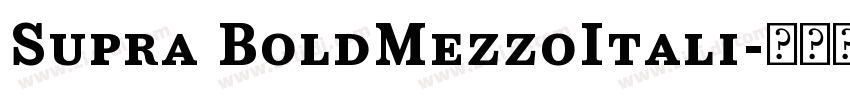 Supra BoldMezzoItali字体转换